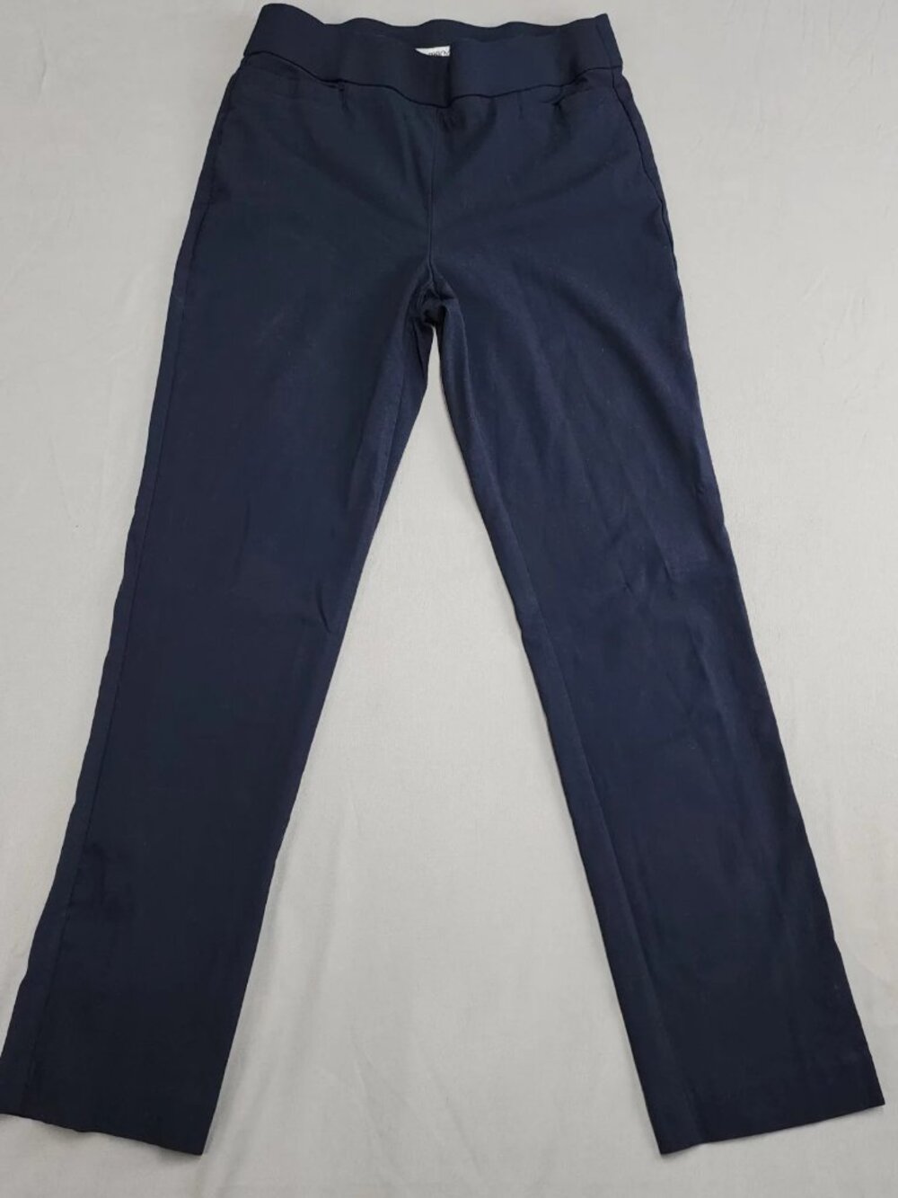 Briggs Womens Size 8 Dress Pants Navy Blue Pull On Stretch Elastic Waist